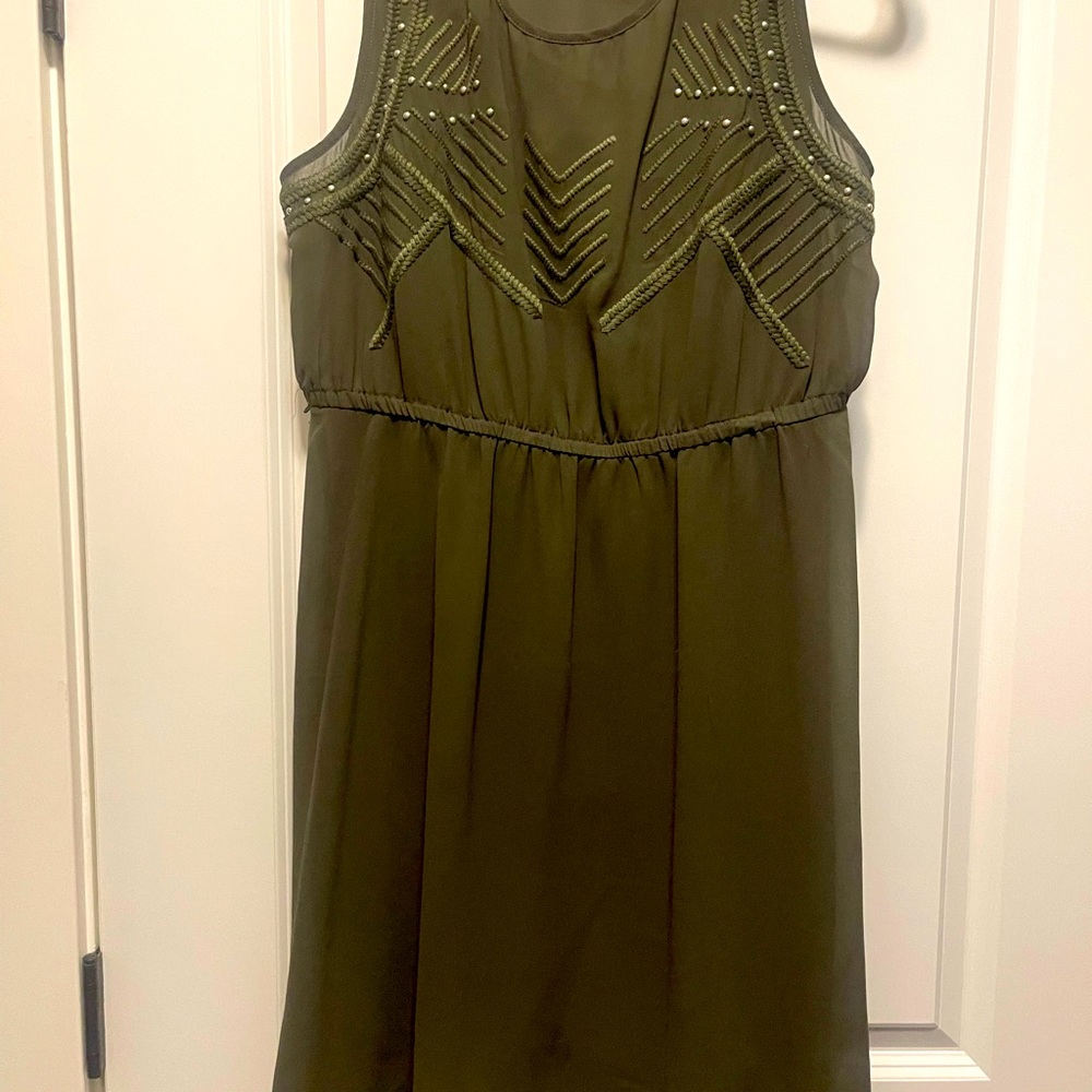 Above the knee green dress